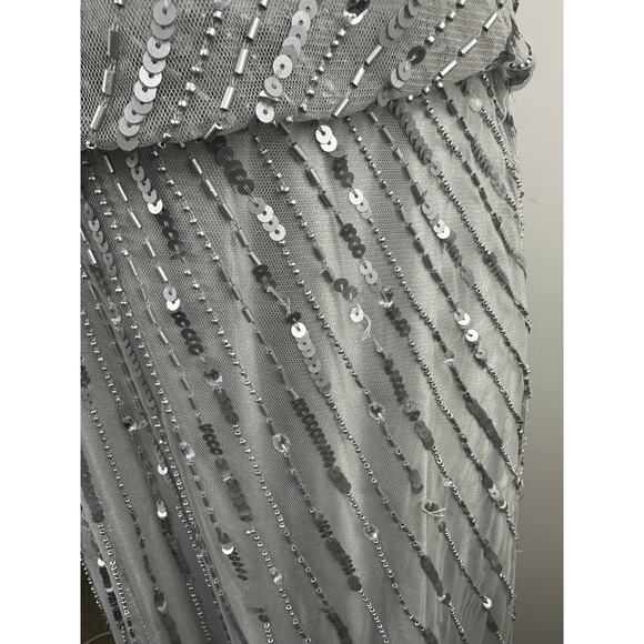 JKARA Beaded Sequin Mesh Evening Dress Plus Size 16 Mother Of Bride Formal NWT - Picture 11 of 16